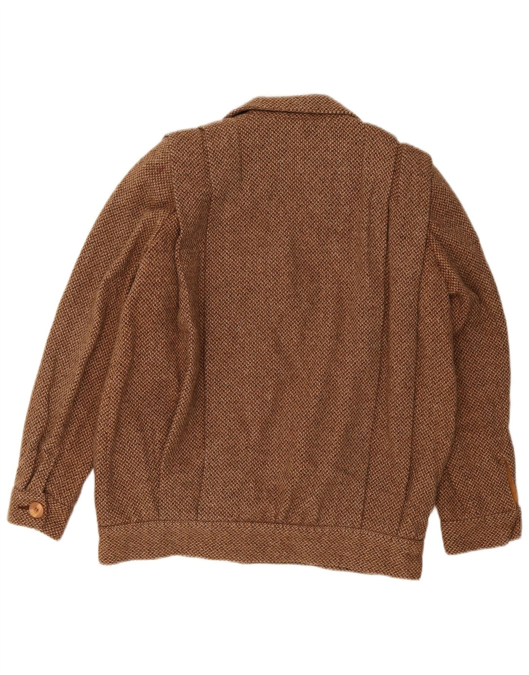 Vintage Womens Bomber Jacket UK 14 Medium Brown Wool