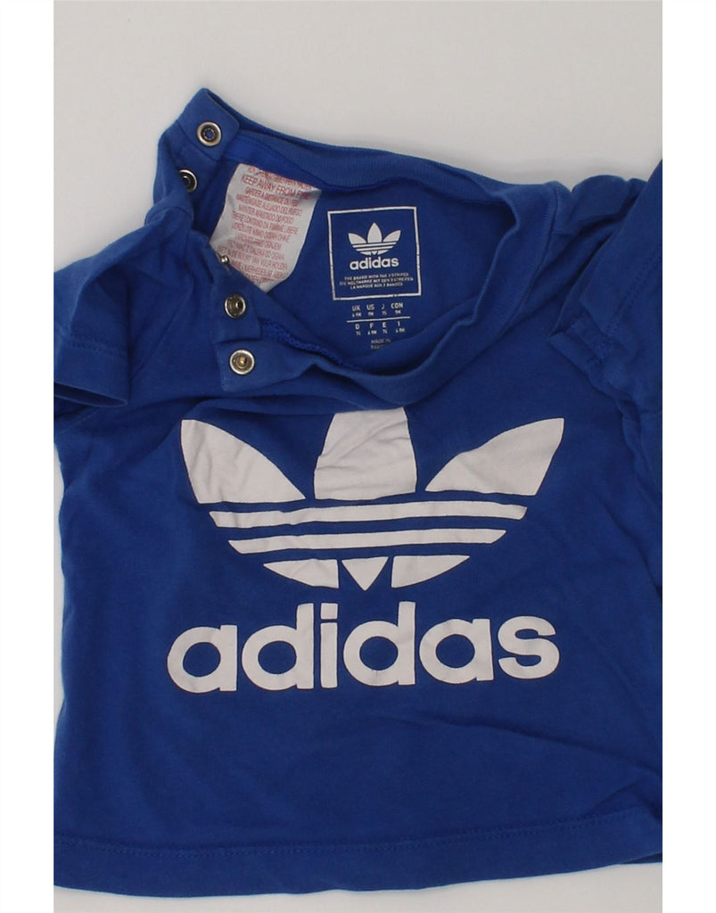 ADIDAS Baby Boys Graphic T-Shirt Top 6-9 Months Blue Cotton | Vintage Adidas | Thrift | Second-Hand Adidas | Used Clothing | Messina Hembry 