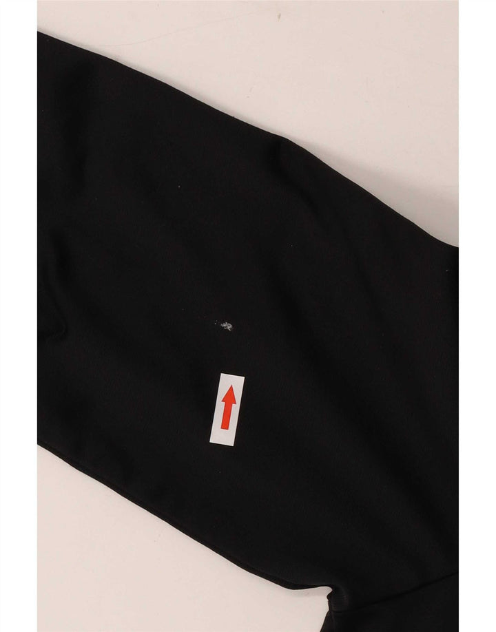 Adidas Womens Tracksuit Top Jacket UK 14 Medium Black Polyester