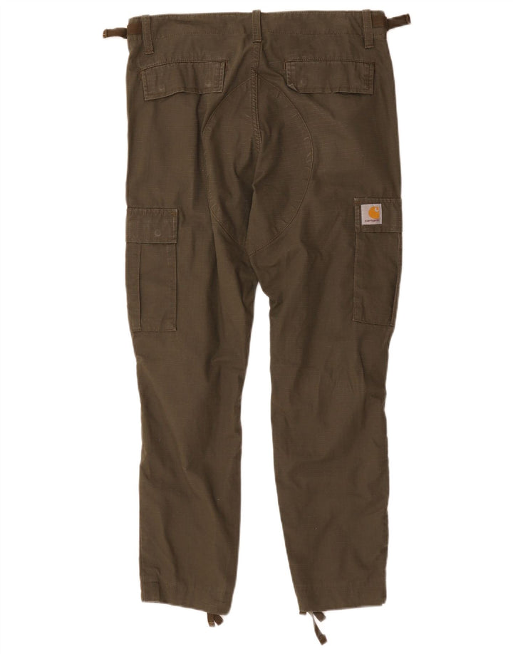 Carhartt Womens Slim Cargo Trousers W29 L26 Khaki Cotton