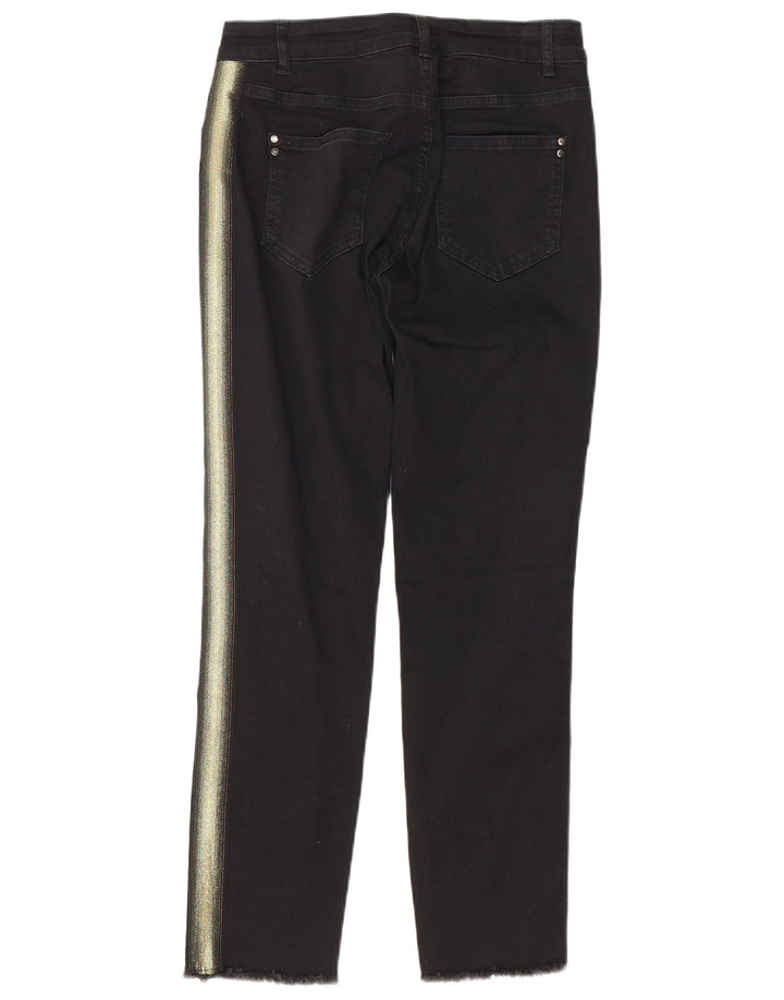 LUISA SPAGNOLI Womens Slim Jeans IT 42 Medium W28 L27 Black Colourblock