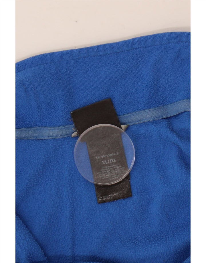 THE NORTH FACE Mens Zip Neck Fleece Jumper XL Blue Polyester
