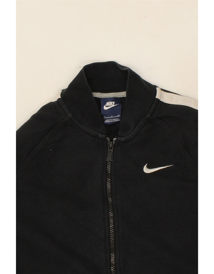 NIKE Mens Tracksuit Top Jacket Small Black Colourblock Cotton Vintage Nike and Second-Hand Nike from Messina Hembry 