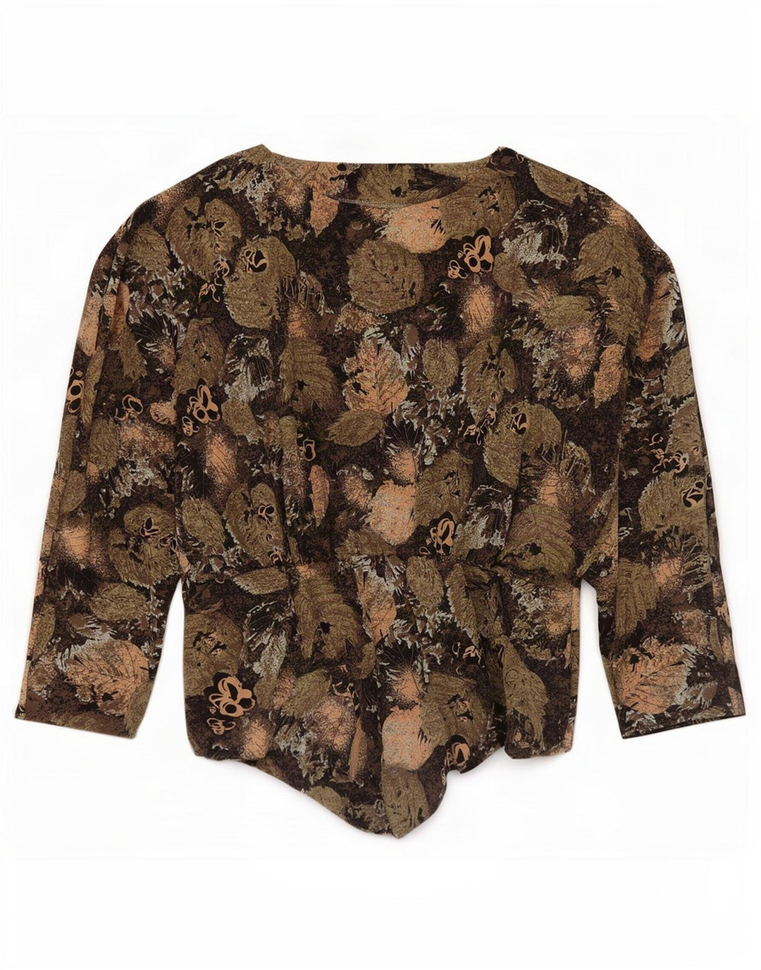 Vintage Womens Long Sleeve Blouse Top UK 8 Small Multicoloured Floral
