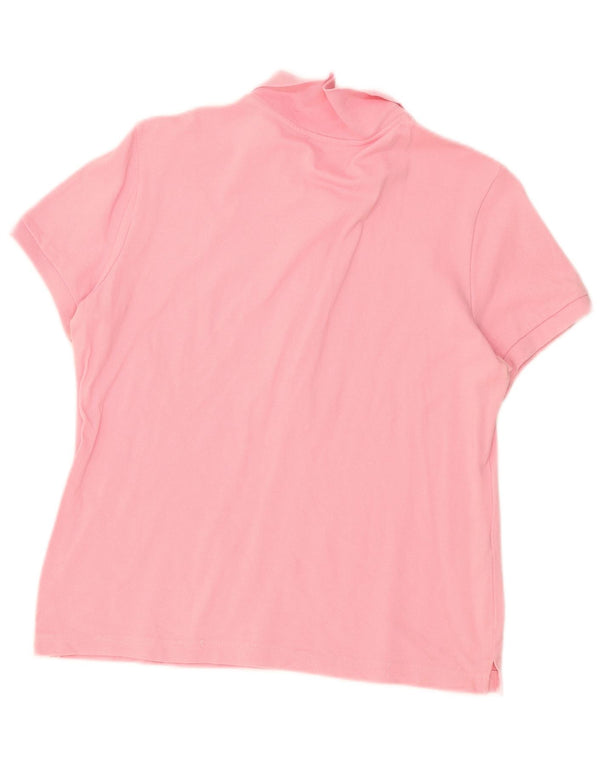 Lacoste Womens Polo Shirt Size 48 XL Pink Cotton