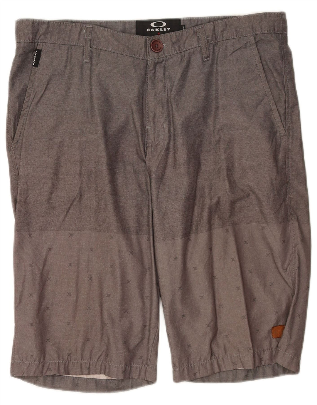 Oakley Mens Regular Fit Chino Shorts W34 Large Grey Spotted Cotton