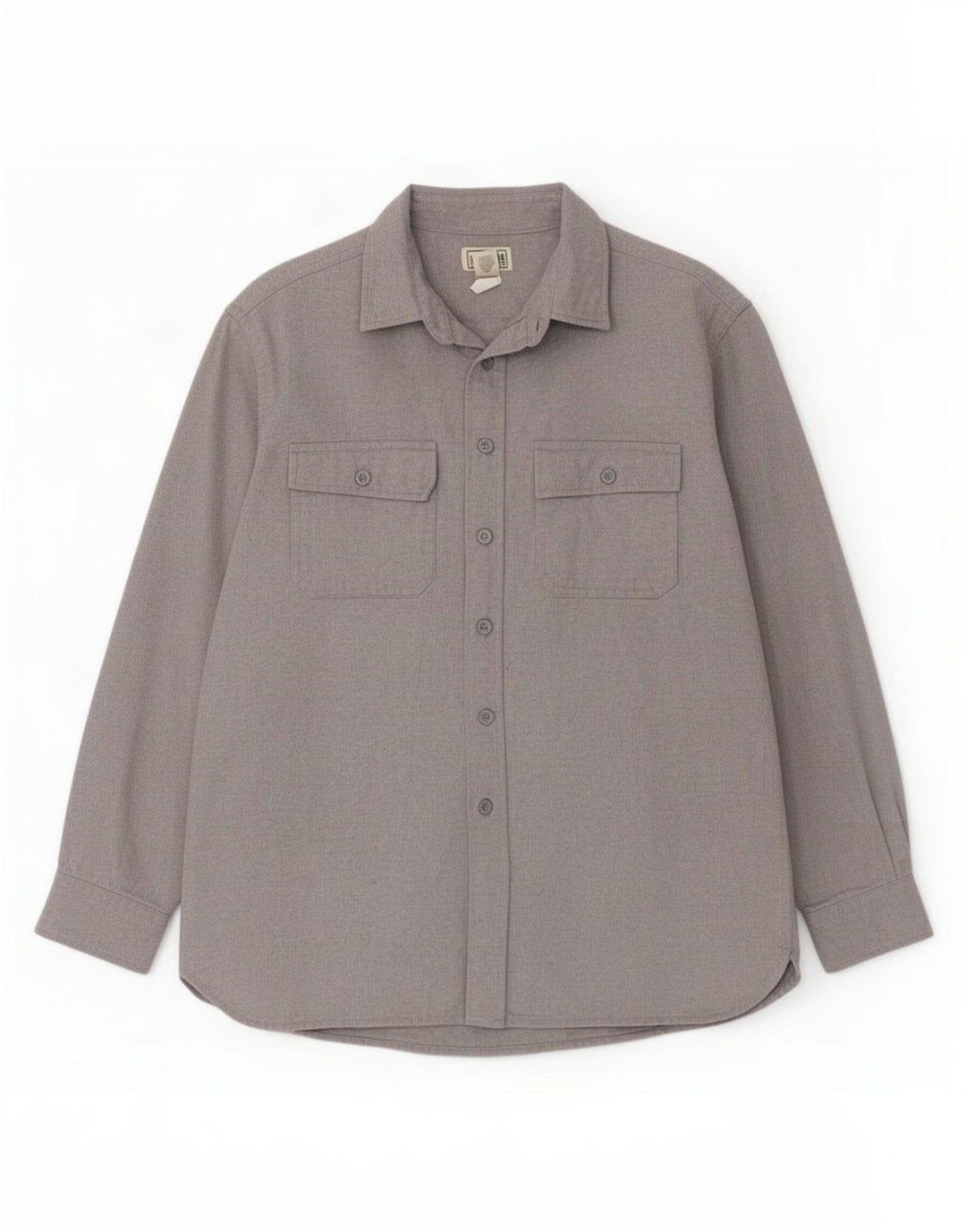 L.L.Bean Mens Flannel Shirt Medium Grey Cotton