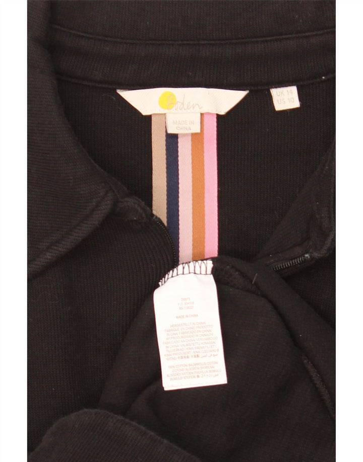 BODEN Womens Jumper Dress UK 14 Medium Black Cotton