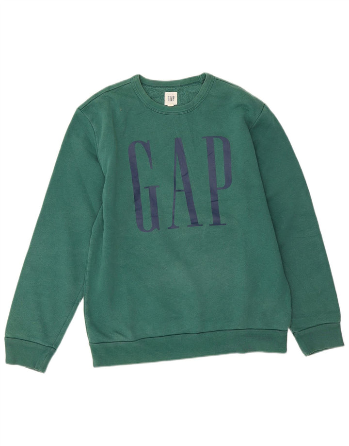 Gap Mens Graphic Sweatshirt Jumper Small Green Cotton