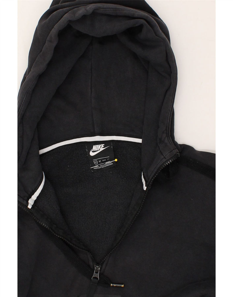 NIKE Mens Air Zip Neck Graphic Hoodie Jumper XS Black Colourblock Cotton | Vintage Nike | Thrift | Second-Hand Nike | Used Clothing | Messina Hembry 