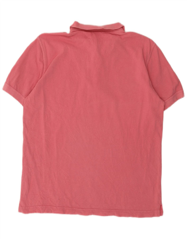 BENETTON Mens Polo Shirt Large Pink