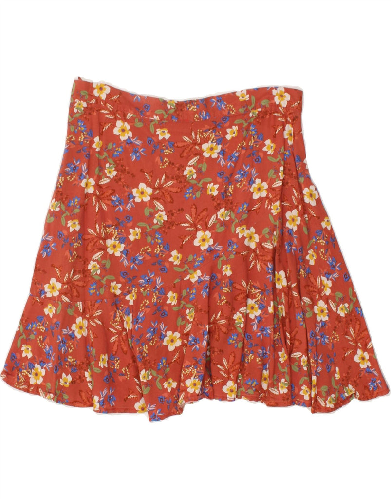 PIMKIE Womens Mini Skirt W29 Medium Brown Floral | Vintage Pimkie | Thrift | Second-Hand Pimkie | Used Clothing | Messina Hembry 