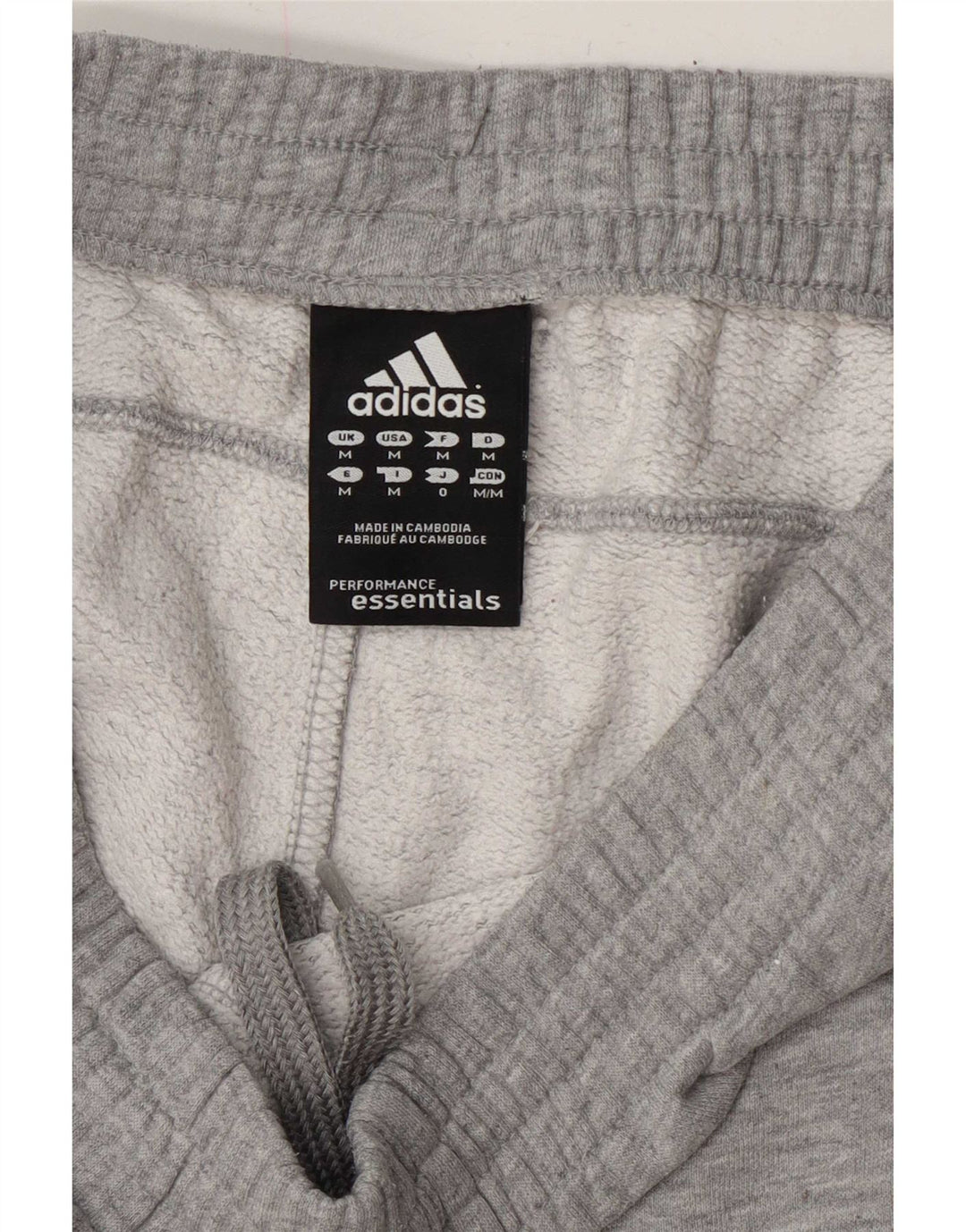 Adidas Mens Tracksuit Trousers Joggers Medium Grey Cotton