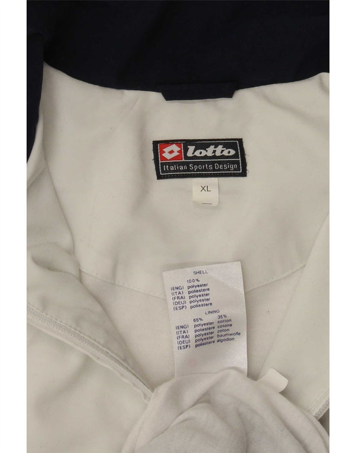 Lotto Mens Tracksuit Top Jacket XL Navy Blue Colourblock Polyester