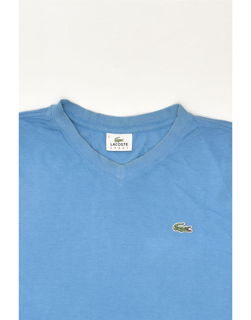 LACOSTE Mens T-Shirt Top Size 6 XL Blue Cotton | Vintage Lacoste | Thrift | Second-Hand Lacoste | Used Clothing | Messina Hembry 