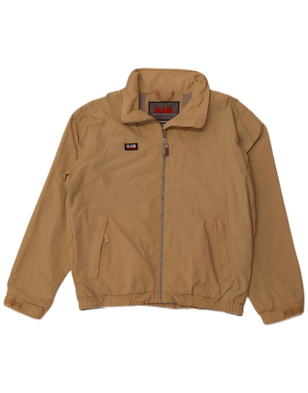 SLAM Mens Rain Jacket UK 42 XL Beige Nylon