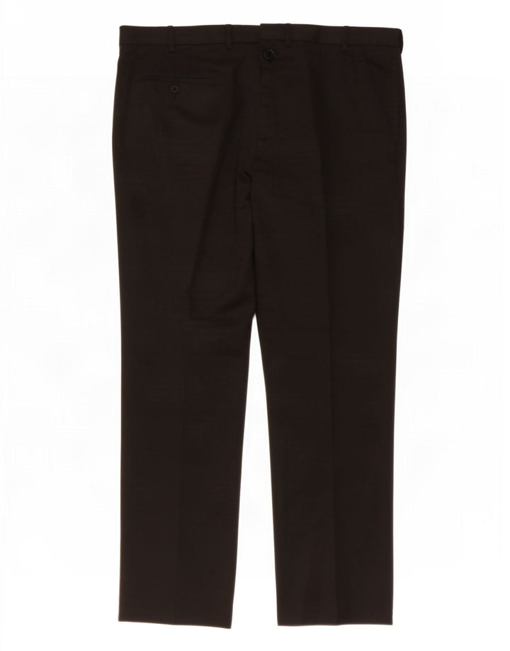 Marks & Spencer Mens Regular Suit Trousers W40 L31 Black Polyester