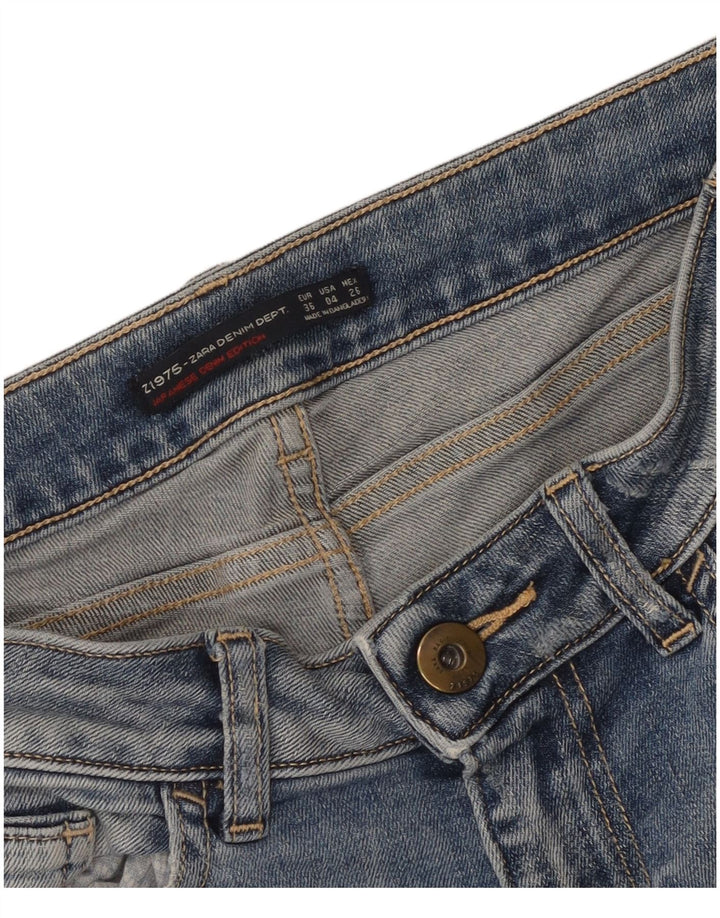 Zara Womens Distressed Slim Jeans EU 36 XS W26 L27 Blue