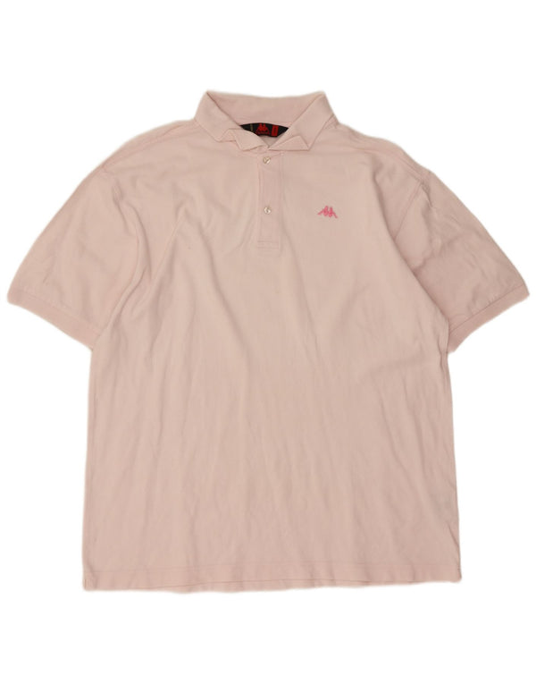 Kappa Mens Regular Fit Polo Shirt Large Pink Cotton