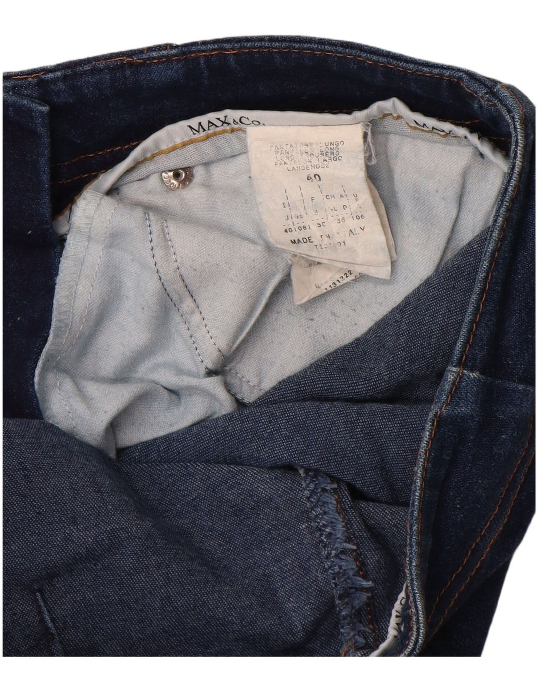 Max & Co. Womens Slim Jeans UK 8 Small W26 L32 Blue Cotton