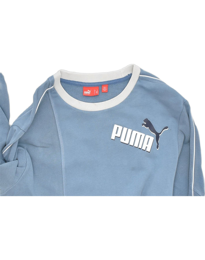PUMA Mens Sweatshirt Jumper Medium Blue | Vintage | Thrift | Second-Hand | Used Clothing | Messina Hembry 
