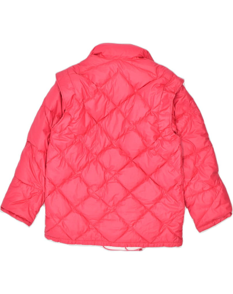 DOLOMITE Womens Hooded Quilted Jacket UK 16 Large Red Polyester | Vintage Dolomite | Thrift | Second-Hand Dolomite | Used Clothing | Messina Hembry 