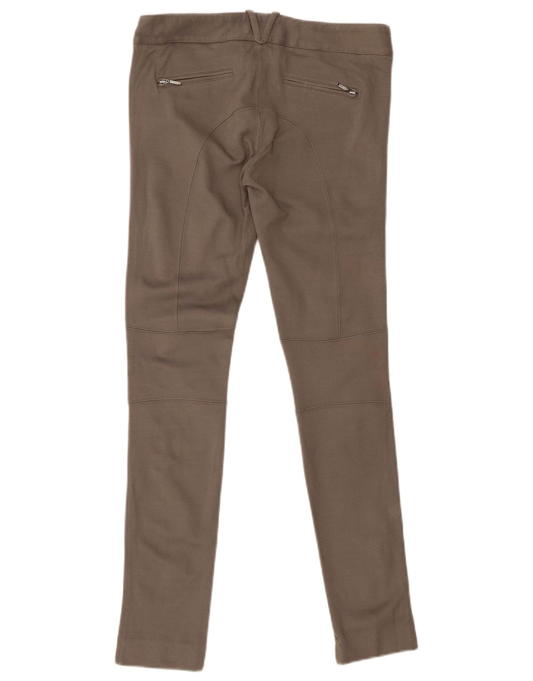 MASSIMO DUTTI Womens Skinny Casual Trousers EU 36 XS W26 L29 Khaki Modal