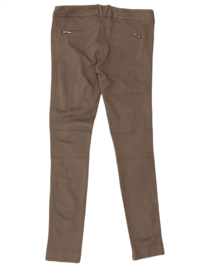 MASSIMO DUTTI Womens Skinny Casual Trousers EU 36 XS W26 L29 Khaki Modal