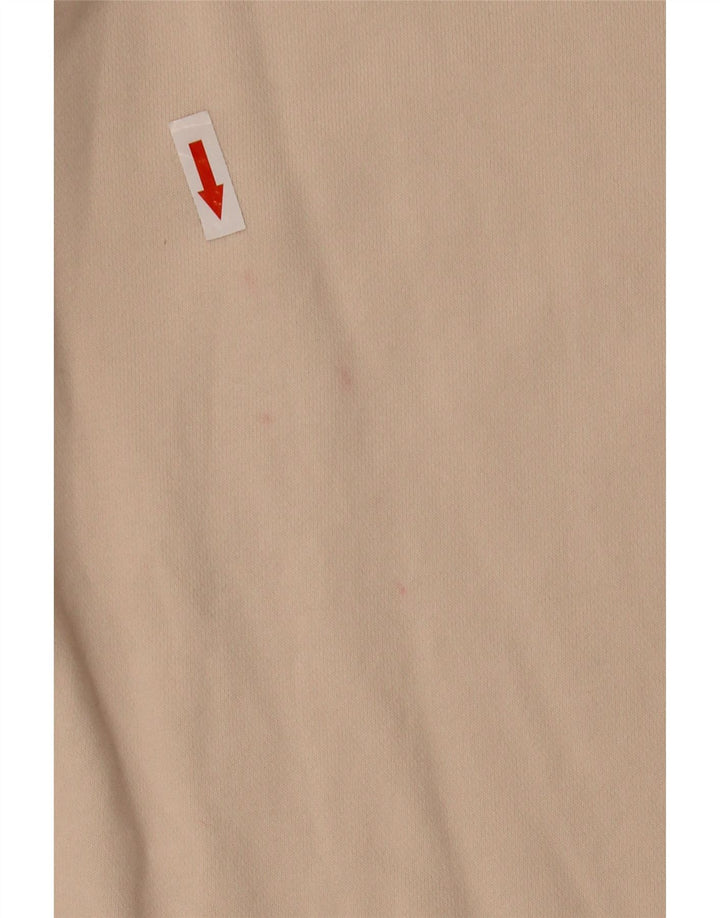 Nike Womens Sweatshirt Jumper UK 14 Medium Beige Cotton
