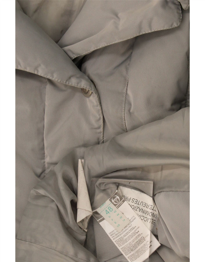 Sergio Tacchini Womens Hooded Padded Coat IT 48 XL Grey Polyester