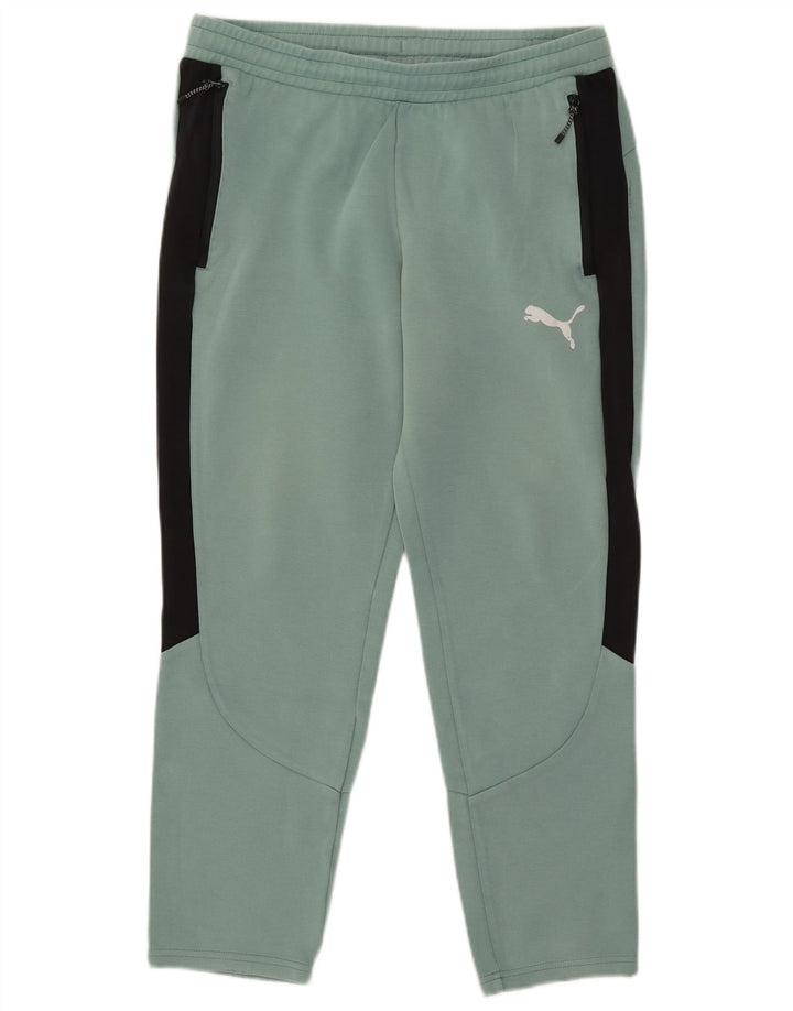 Puma Mens Tracksuit Trousers Large  Green Colourblock