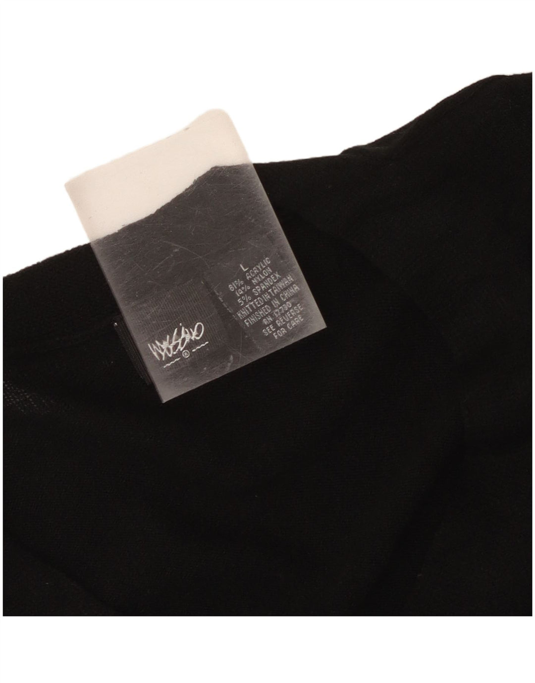 Mossimo Womens Top Long Sleeve UK 14 Large Black Acrylic
