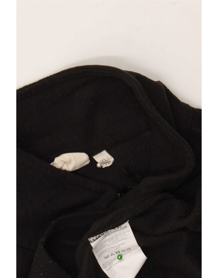 Mountain Warehouse Mens Zip Neck Fleece Jumper XL Black Polyester