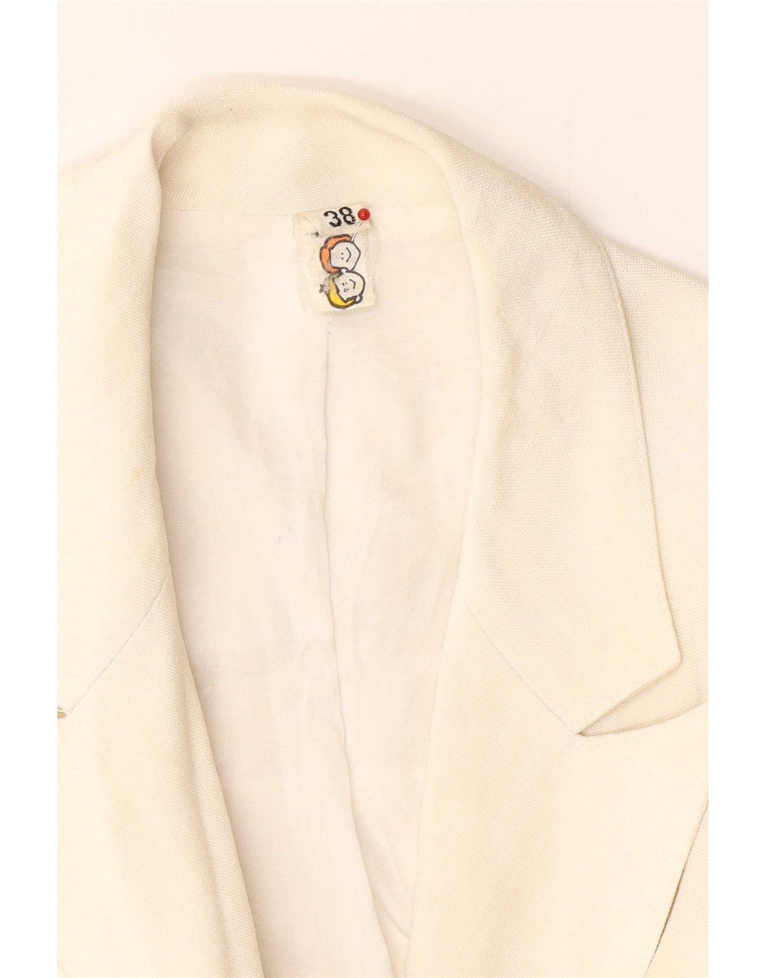 Vintage Womens Double Breasted Blazer Jacket EU 38 Medium Off White
