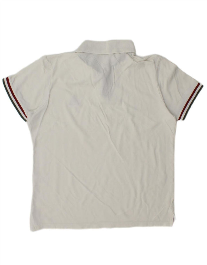 CARRERA Mens Classic Fit Polo Shirt Medium White Cotton