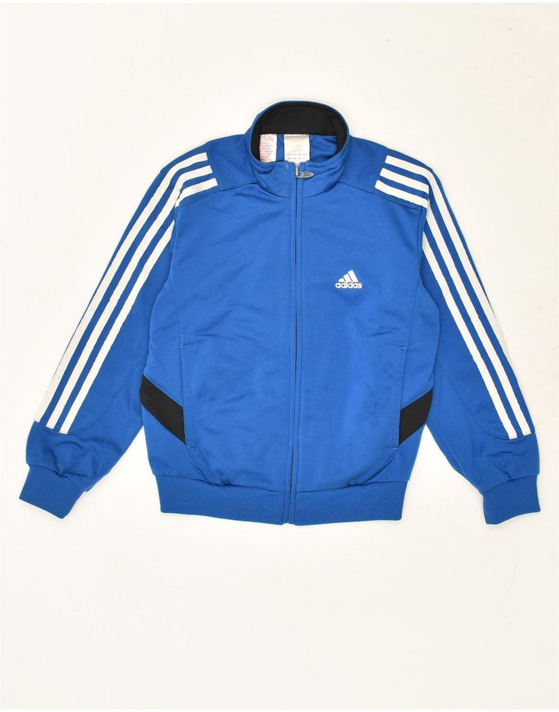 ADIDAS Boys Tracksuit Top Jacket 7-8 Years Blue Polyester | Vintage Adidas | Thrift | Second-Hand Adidas | Used Clothing | Messina Hembry 