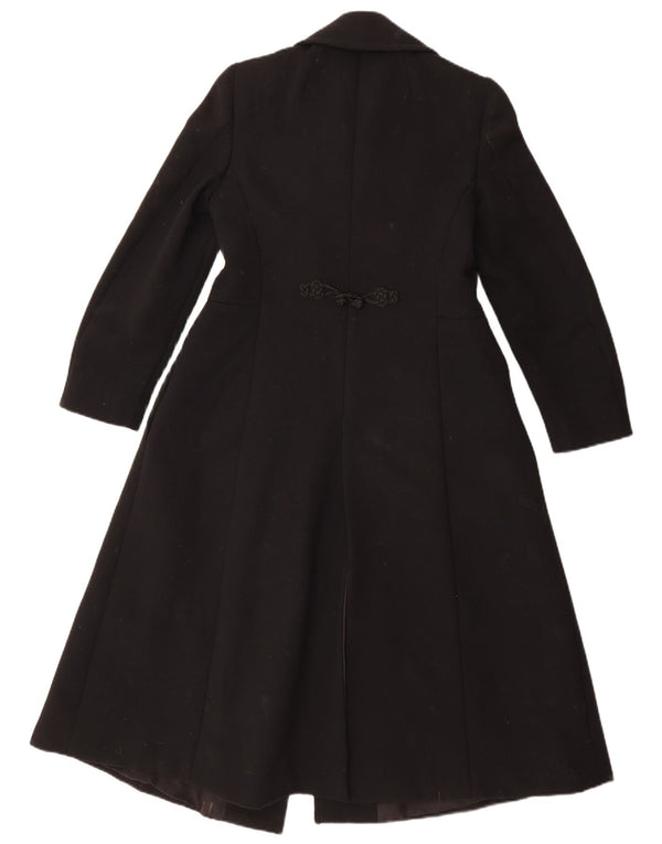 Vintage Womens Overcoat UK 10 Small Black