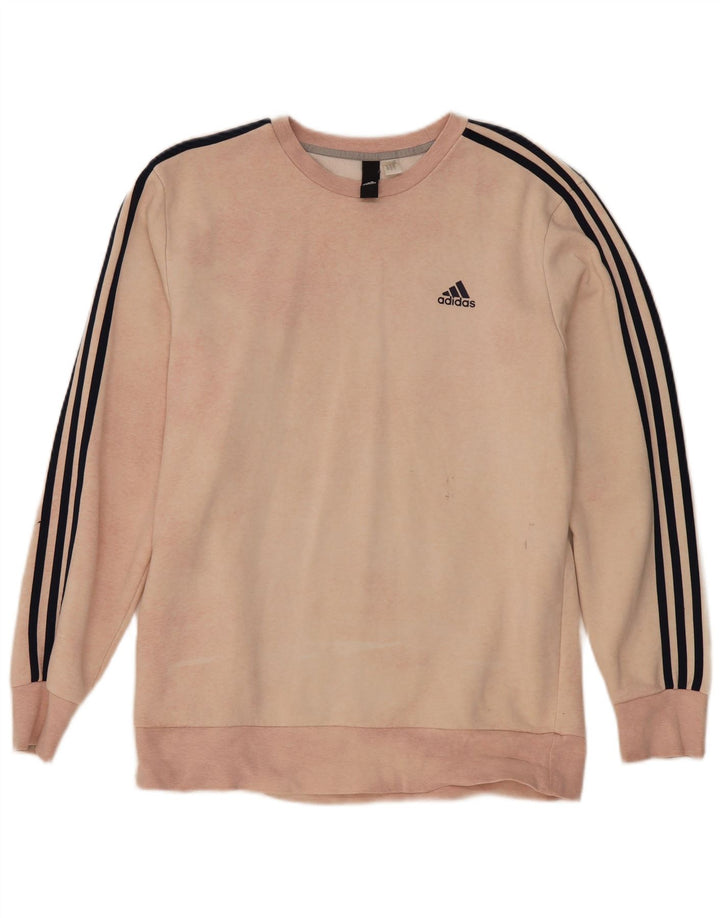 Adidas Mens Graphic Regular Fit Sweatshirt Jumper Large Pink