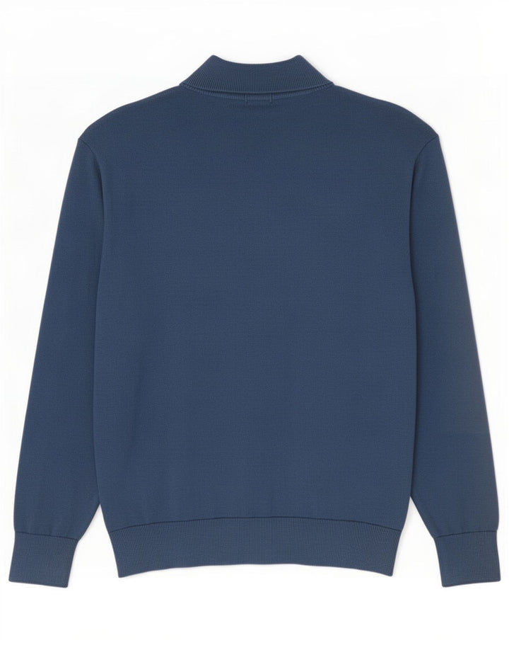 Timberland Mens Zip Neck Jumper Sweater XL Blue Cotton