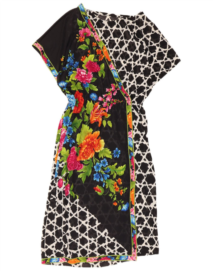 Vintage Womens Sheath Dress UK 14 Medium Multicoloured Floral