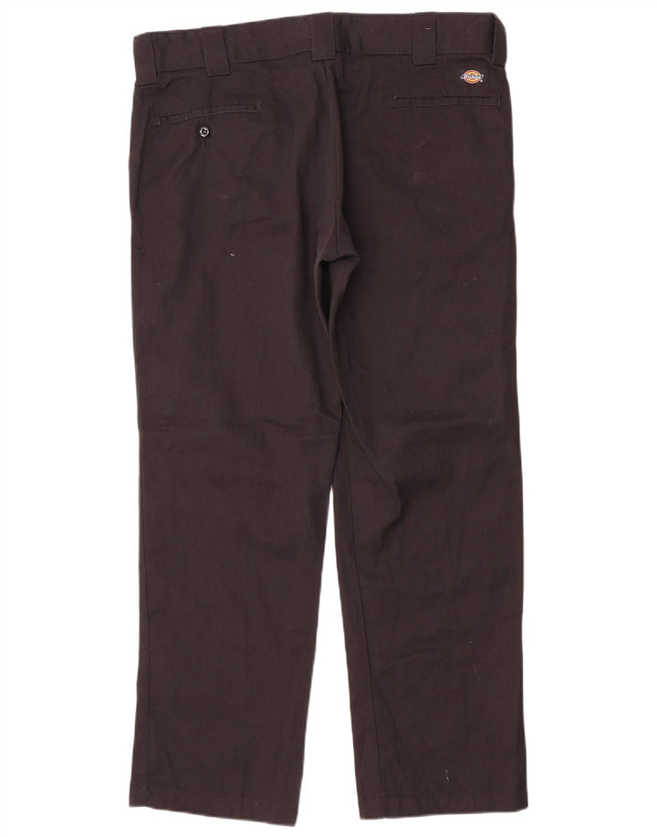 Dickies Mens Slim Straight Chino Trousers W36 L30 Black Polyester