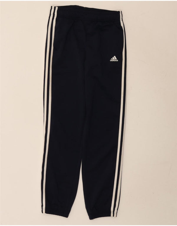 Adidas Boys Tracksuit Trousers Joggers 11-12 Years  Navy Blue Polyester