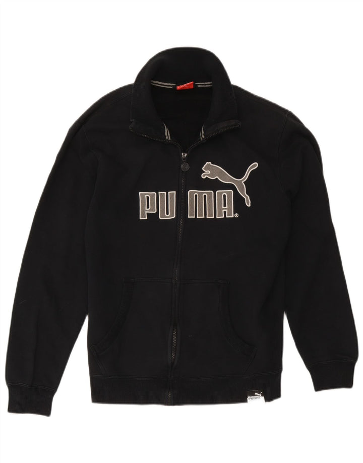 Puma Mens Graphic Tracksuit Top Jacket Medium Black Cotton