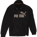 Puma Mens Graphic Tracksuit Top Jacket Medium Black Cotton