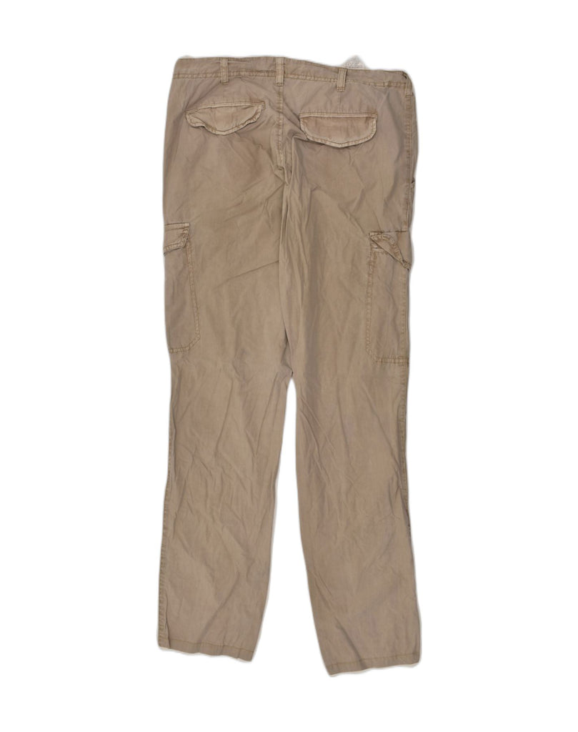 BENETTON Womens Slim Cargo Trousers IT 46 Large W32 L32 Brown Cotton | Vintage Benetton | Thrift | Second-Hand Benetton | Used Clothing | Messina Hembry 