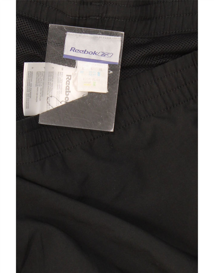 REEBOK Mens Tracksuit Trousers Large  Black Polyester