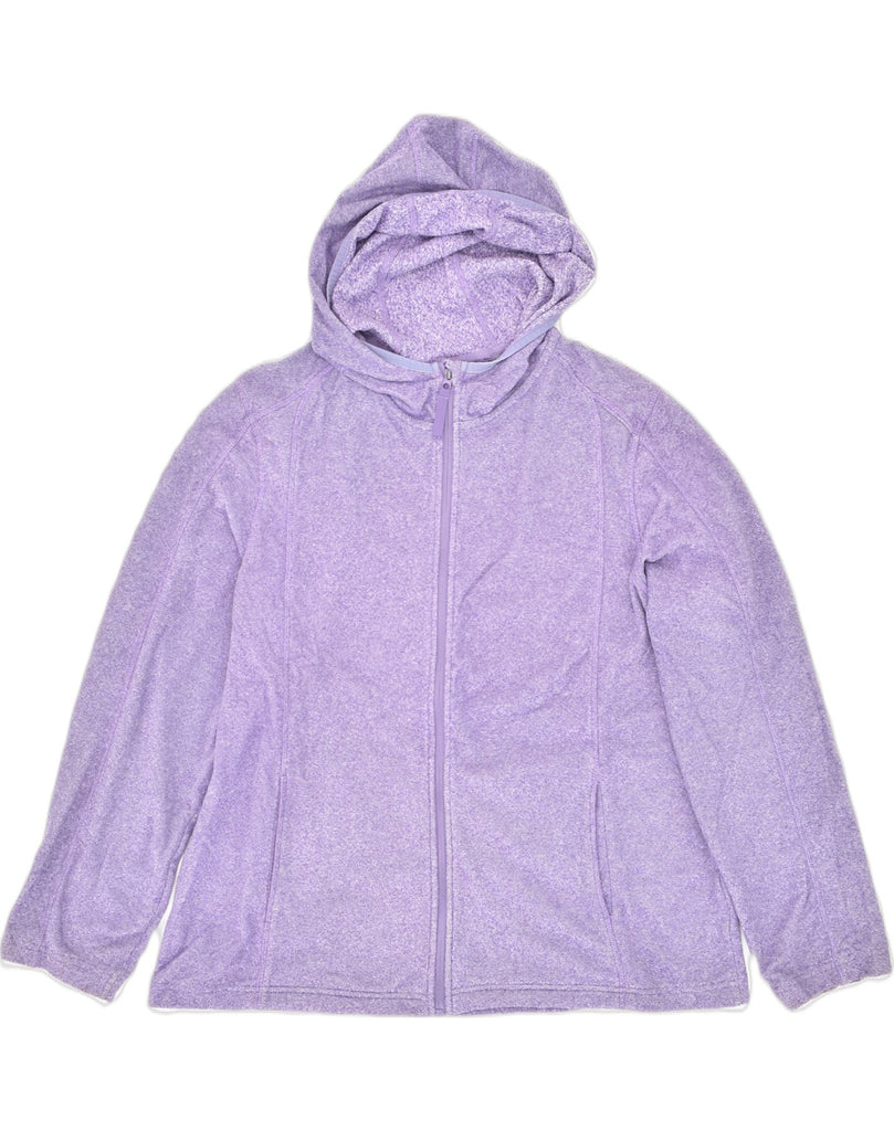 MOUNTAIN WAREHOUSE Womens Zip Hoodie Sweater UK 20 2XL Purple Polyester | Vintage Mountain Warehouse | Thrift | Second-Hand Mountain Warehouse | Used Clothing | Messina Hembry 