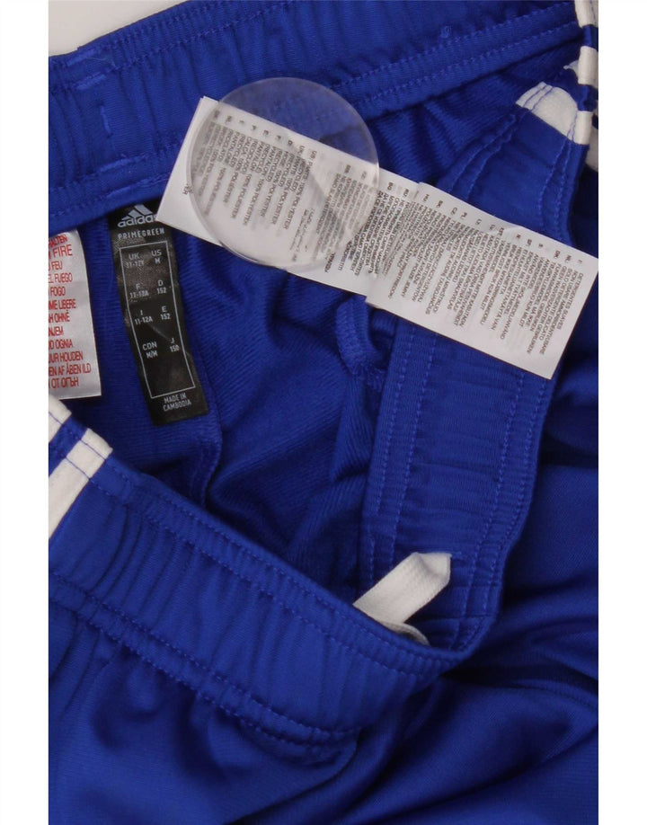 Adidas Boys Tracksuit Trousers Joggers 11-12 Years  Blue Polyester