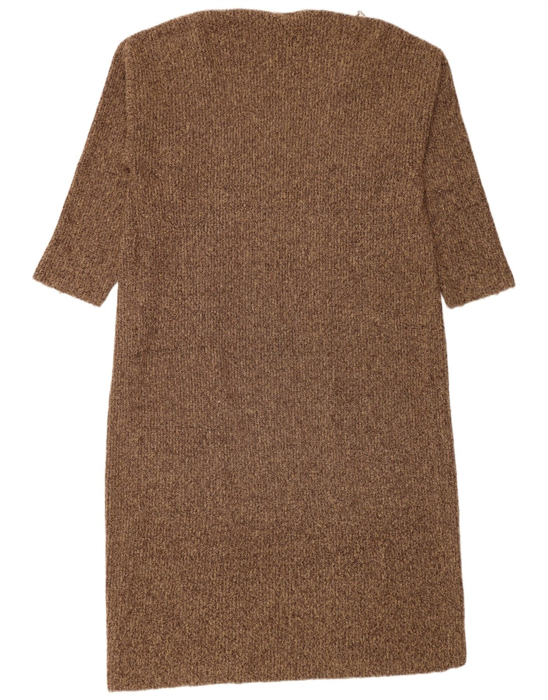 Zara Womens Longline Oversized Cardigan Sweater UK 10 Small Brown Flecked