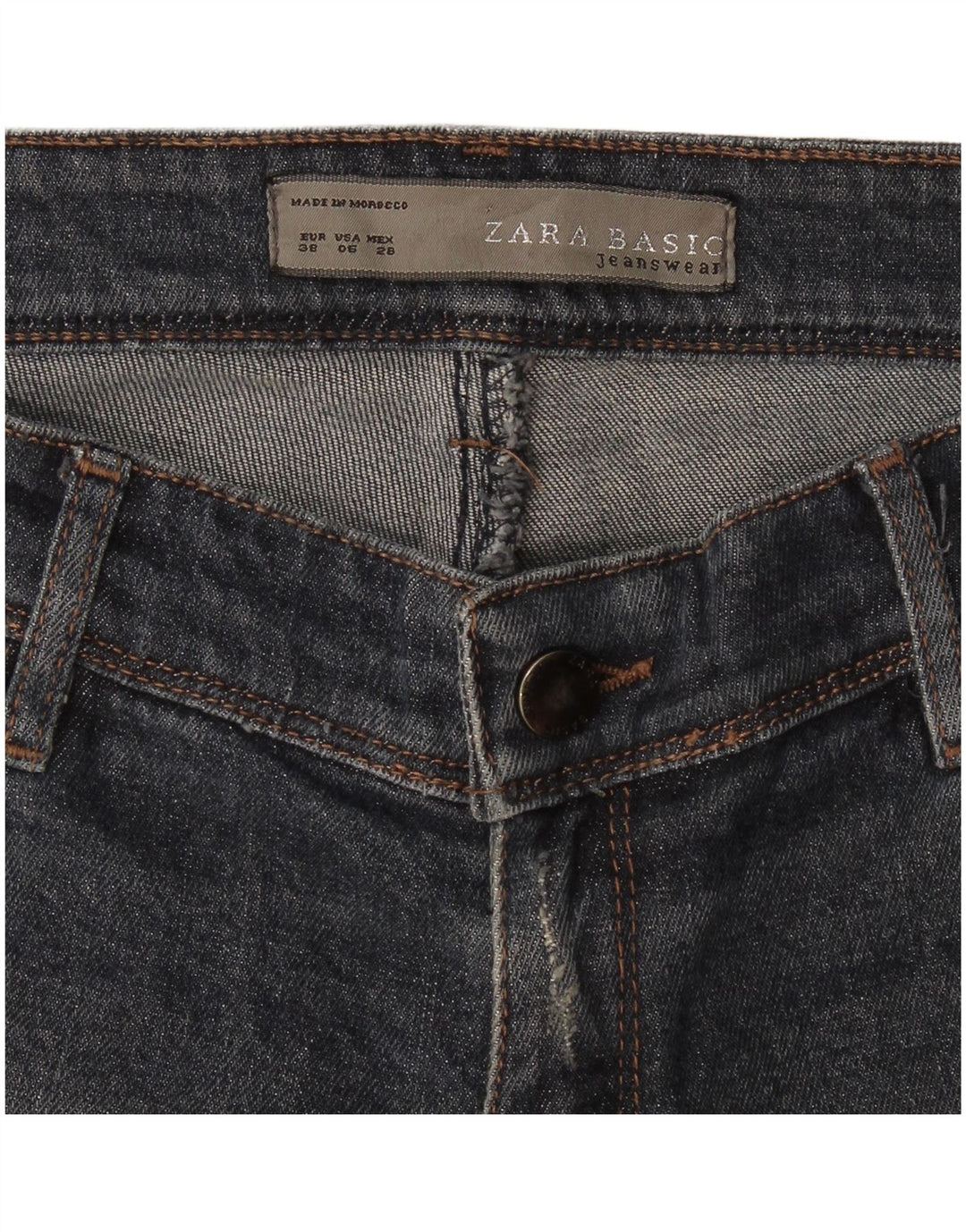 Zara Womens Flared Jeans EU 38 Small W28 L31 Navy Blue